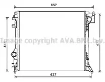 Радиатор, охлаждение двигателя AVA QUALITY COOLING купить