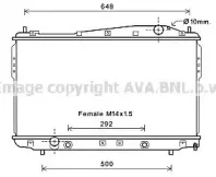 Радиатор, охлаждение двигателя AVA QUALITY COOLING купить