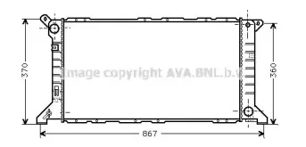 Радиатор, охлаждение двигателя AVA QUALITY COOLING купить