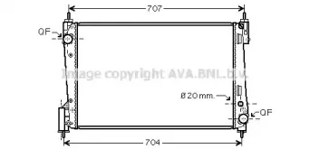Радиатор, охлаждение двигателя AVA QUALITY COOLING купить