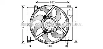 Вентилятор, охлаждение двигателя AVA QUALITY COOLING купить