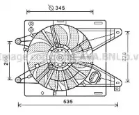 Вентилятор, охлаждение двигателя AVA QUALITY COOLING купить