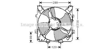 Вентилятор, охлаждение двигателя AVA QUALITY COOLING купить