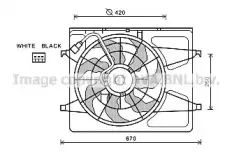 Вентилятор, охлаждение двигателя AVA QUALITY COOLING купить