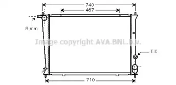 Радиатор, охлаждение двигателя AVA QUALITY COOLING купить