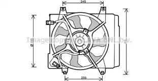 Вентилятор, охлаждение двигателя AVA QUALITY COOLING купить