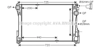 Радиатор, охлаждение двигателя AVA QUALITY COOLING купить