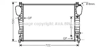 Радиатор, охлаждение двигателя AVA QUALITY COOLING купить