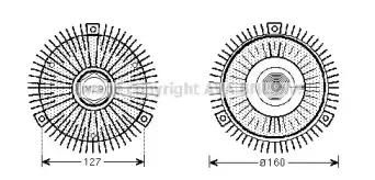 Сцепление, вентилятор радиатора AVA QUALITY COOLING купить