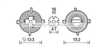 Сцепление, вентилятор радиатора AVA QUALITY COOLING купить