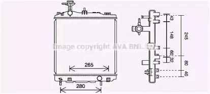 Радиатор, охлаждение двигателя AVA QUALITY COOLING купить