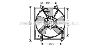 Вентилятор, охлаждение двигателя AVA QUALITY COOLING купить