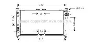 Радиатор, охлаждение двигателя AVA QUALITY COOLING купить