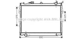 Радиатор, охлаждение двигателя AVA QUALITY COOLING купить