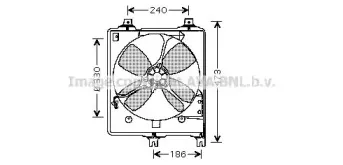 Вентилятор, охлаждение двигателя AVA QUALITY COOLING купить