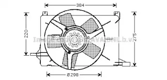 Вентилятор, охлаждение двигателя AVA QUALITY COOLING купить