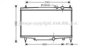 Радиатор, охлаждение двигателя AVA QUALITY COOLING купить