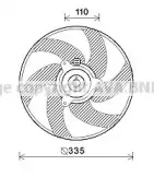 Вентилятор, охлаждение двигателя AVA QUALITY COOLING купить