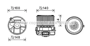 Электродвигатель, вентиляция салона AVA QUALITY COOLING купить