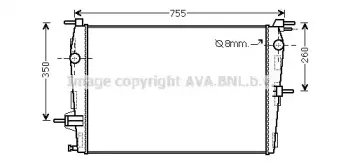 Радиатор, охлаждение двигателя AVA QUALITY COOLING купить
