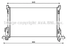 Радиатор, охлаждение двигателя AVA QUALITY COOLING купить