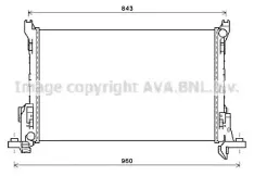 Радиатор, охлаждение двигателя AVA QUALITY COOLING купить