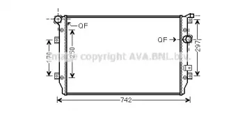 Радиатор, охлаждение двигателя AVA QUALITY COOLING купить