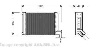 Теплообменник, отопление салона AVA QUALITY COOLING купить