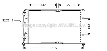 Радиатор, охлаждение двигателя AVA QUALITY COOLING купить