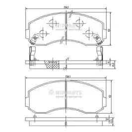 Комплект тормозных колодок, дисковый тормоз NIPPARTS купить