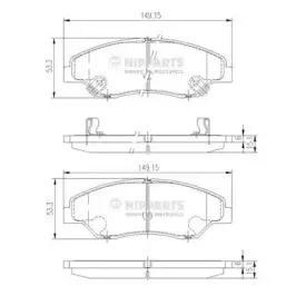 Комплект тормозных колодок, дисковый тормоз NIPPARTS купить