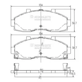 Комплект тормозных колодок, дисковый тормоз NIPPARTS купить