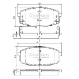 Комплект тормозных колодок, дисковый тормоз NIPPARTS купить