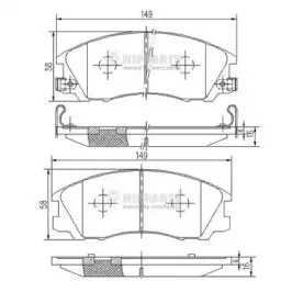 Комплект тормозных колодок, дисковый тормоз NIPPARTS купить