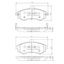 Комплект тормозных колодок, дисковый тормоз NIPPARTS купить