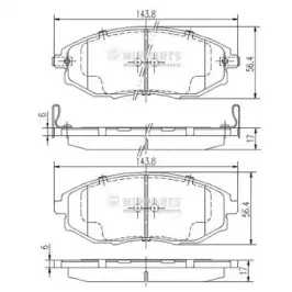 Комплект тормозных колодок, дисковый тормоз NIPPARTS купить