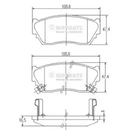 Комплект тормозных колодок, дисковый тормоз NIPPARTS купить