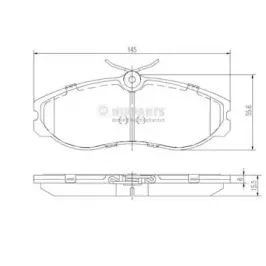 Комплект тормозных колодок, дисковый тормоз NIPPARTS купить