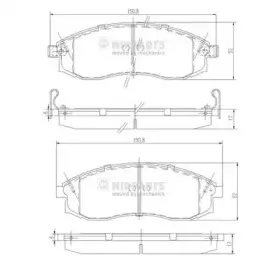 Комплект тормозных колодок, дисковый тормоз NIPPARTS купить