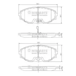 Комплект тормозных колодок, дисковый тормоз NIPPARTS купить