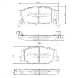 Комплект тормозных колодок, дисковый тормоз NIPPARTS купить