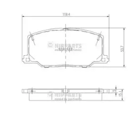 Комплект тормозных колодок, дисковый тормоз NIPPARTS купить