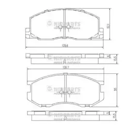 Комплект тормозных колодок, дисковый тормоз NIPPARTS купить