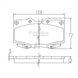 Комплект тормозных колодок, дисковый тормоз NIPPARTS купить
