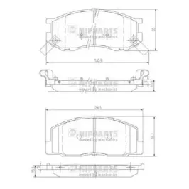 Комплект тормозных колодок, дисковый тормоз NIPPARTS купить