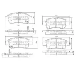 Комплект тормозных колодок, дисковый тормоз NIPPARTS купить