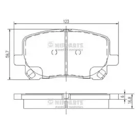 Комплект тормозных колодок, дисковый тормоз NIPPARTS купить
