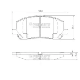 Комплект тормозных колодок, дисковый тормоз NIPPARTS купить