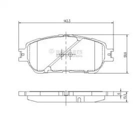 Комплект тормозных колодок, дисковый тормоз NIPPARTS купить