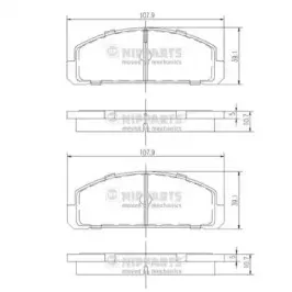 Комплект тормозных колодок, дисковый тормоз NIPPARTS купить